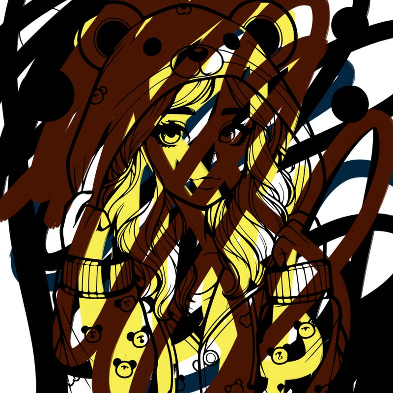 realistic girl in a animal pjs hoodie