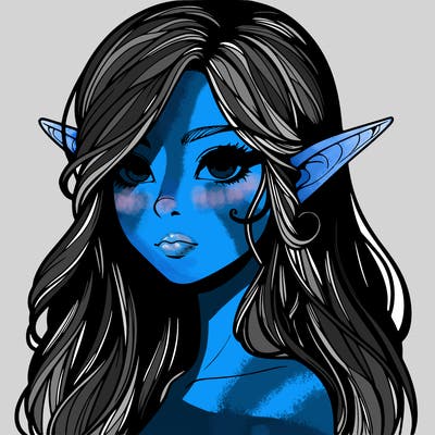 elf girl realistic dark fantasy