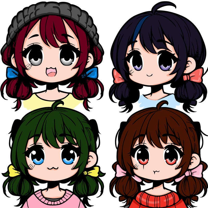 manga character girl kid