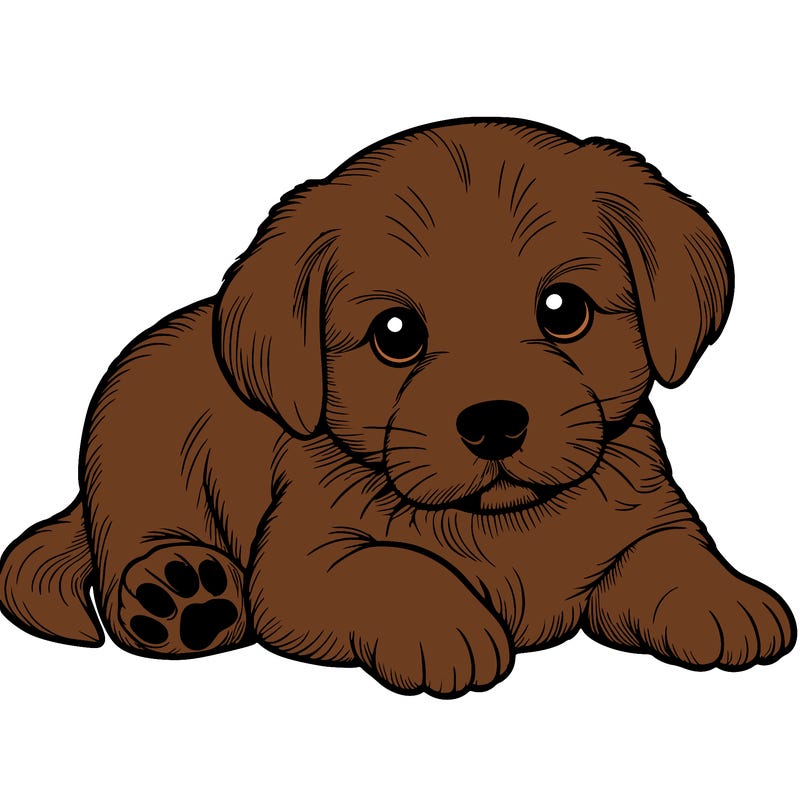 a cute realistic puppy