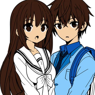 anime girl and boy
