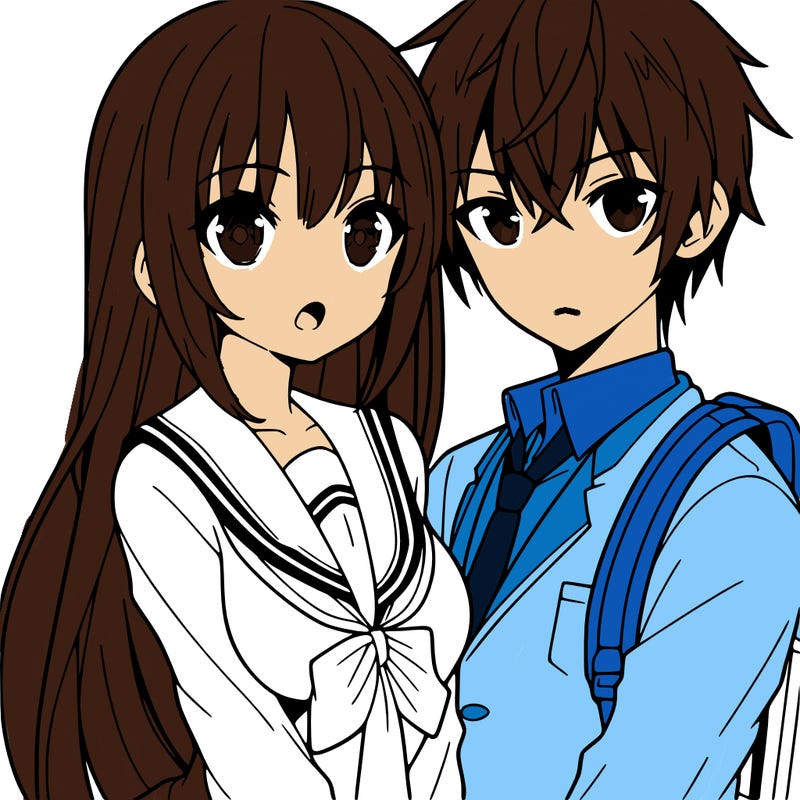 anime girl and boy