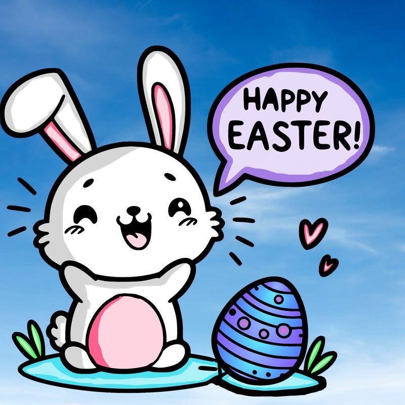easter bunny saying happy easter