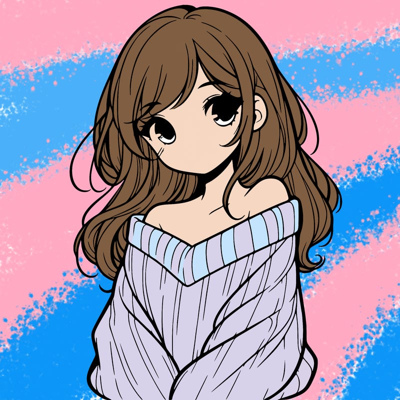 shy pretty girl wearing a sweater that is falling off one shoulder portrait