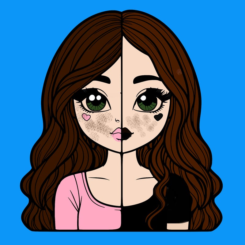 realistic girl split