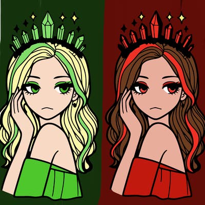 woman with crystal crown