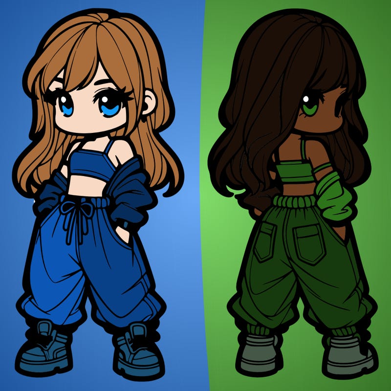 girl in crop top and baggy pants