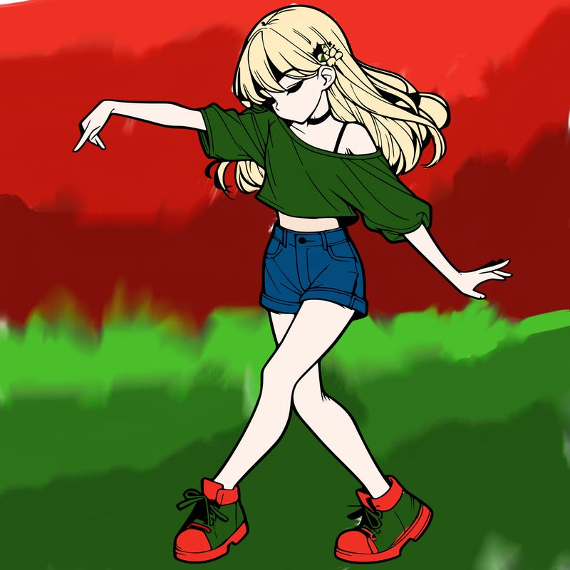 realistic girl danceing