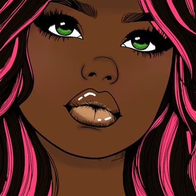 really realistic girl with lips