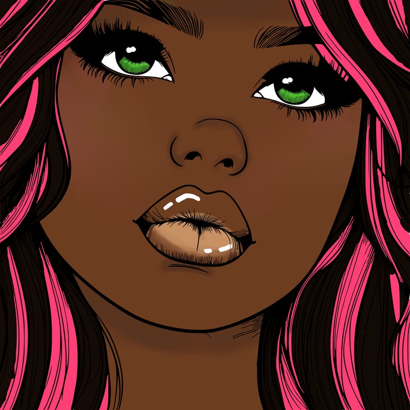 really realistic girl with lips