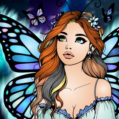 butterfly fairy realistic girl