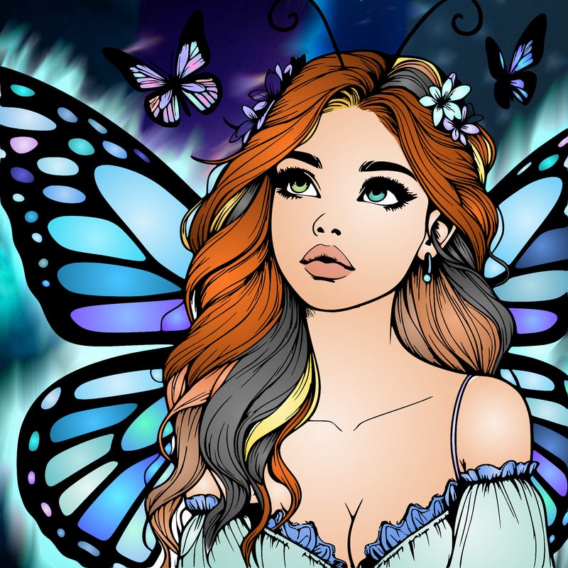 butterfly fairy realistic girl