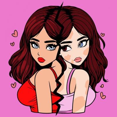 realistic girl split