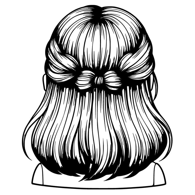 realistic girl  hairstyle