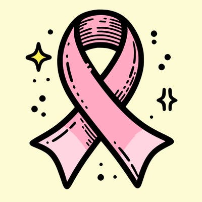 ribbon symbol of national breast cancer awareness month