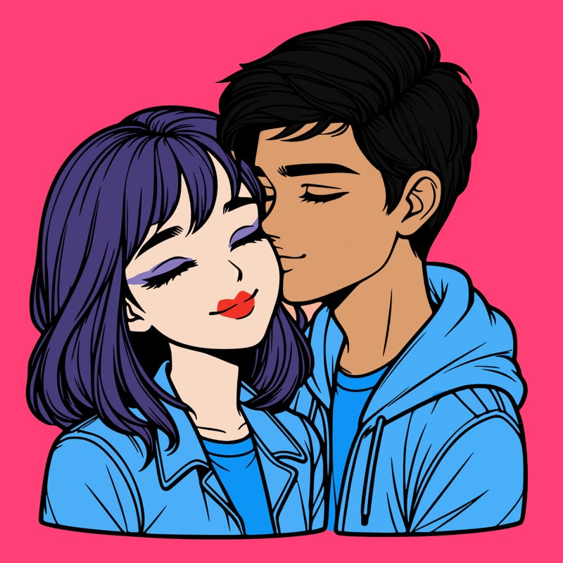 realistic girl and boy  love