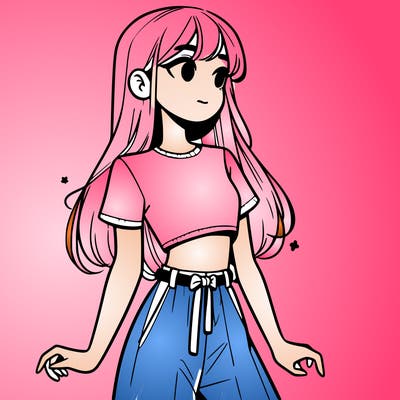 girl in a cute crop top