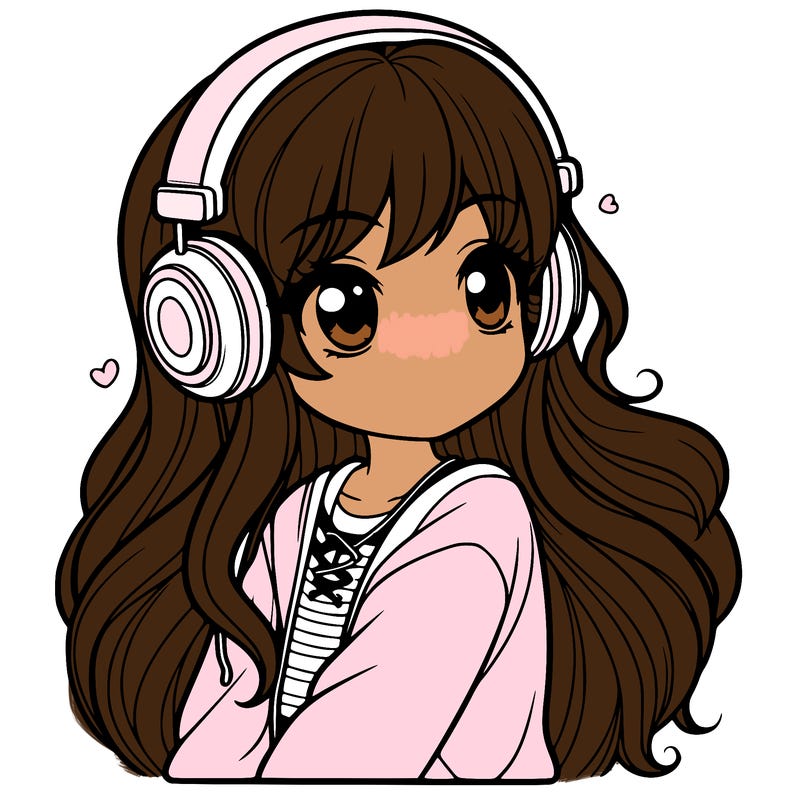 girl with headphones