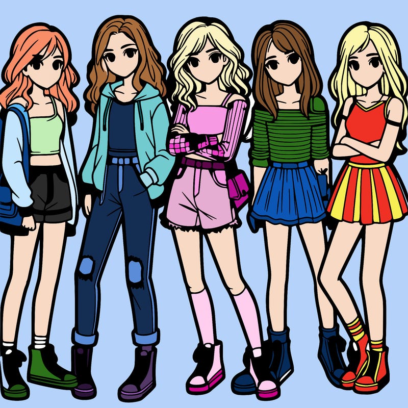 a group of teenage girls