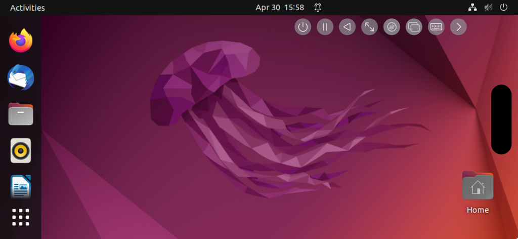 UTM Remote Virtual Machines - Ubuntu Linux desktop running in the UTM Remote app