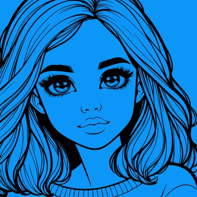 realistic girl whith cute eyes