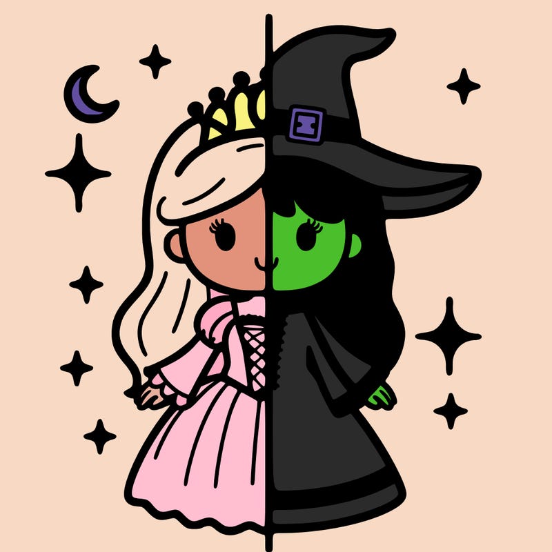 split princess and witch