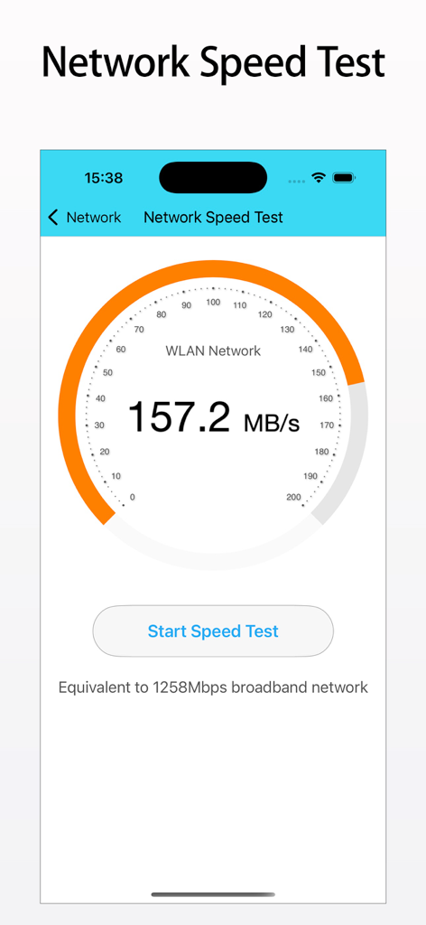 SecurityX- AD Blocker,Privacy+ - SecurityX app interface for performing a network speed test showing a result of 157.2 MBs