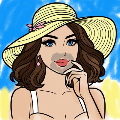 beautiful woman in hat