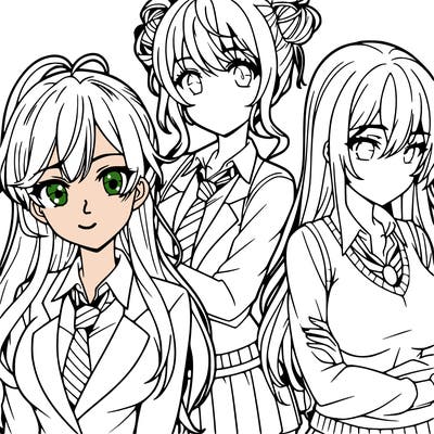 anime girls teenagers