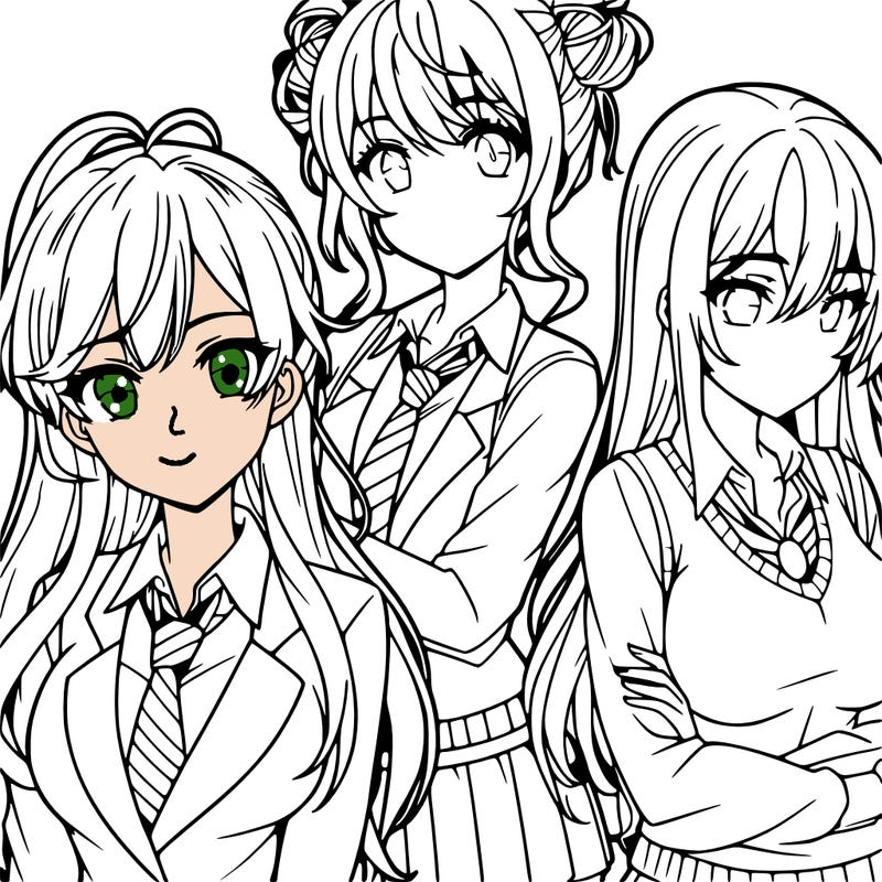 anime girls teenagers