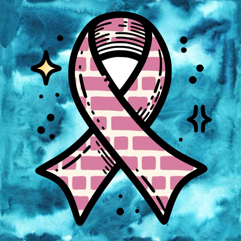 ribbon symbol of national breast cancer awareness month