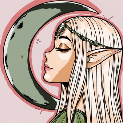 a realistic moon elf