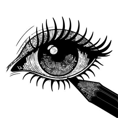 eye drawing pencil