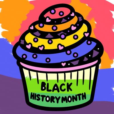 black history month cupcake