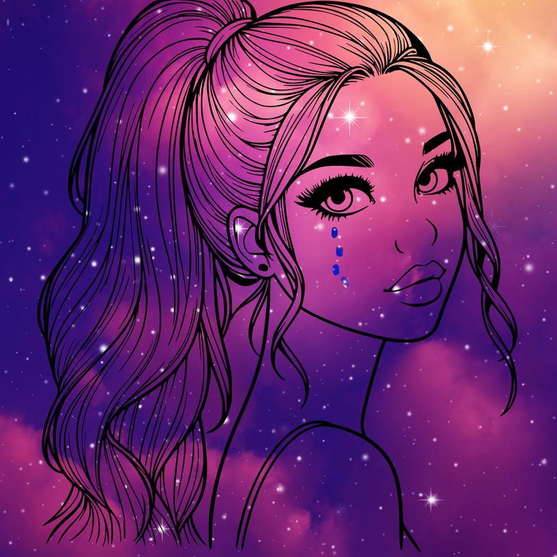 realistic pretty girl with high pony tail