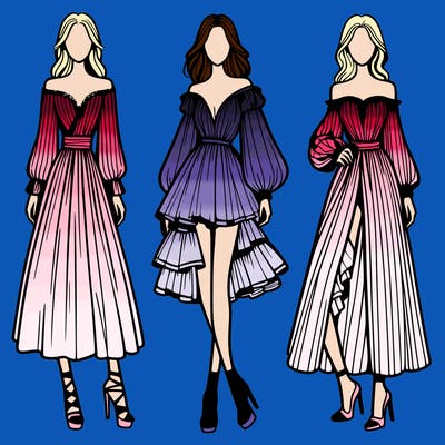 fashion models dresses