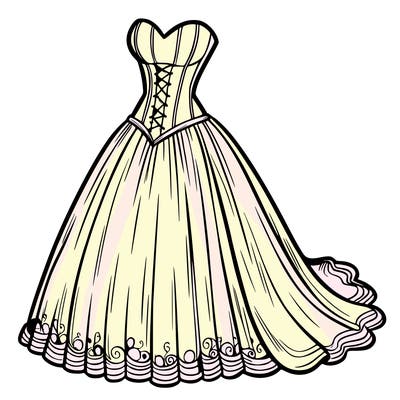 wedding dress-corset and a long and flowy skirt