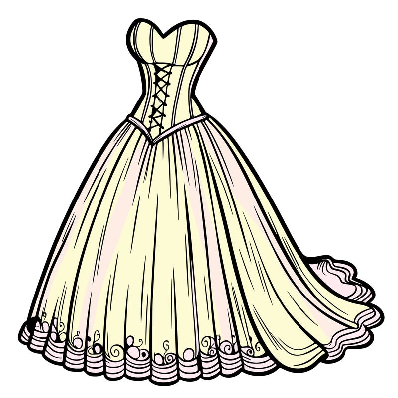 wedding dress-corset and a long and flowy skirt