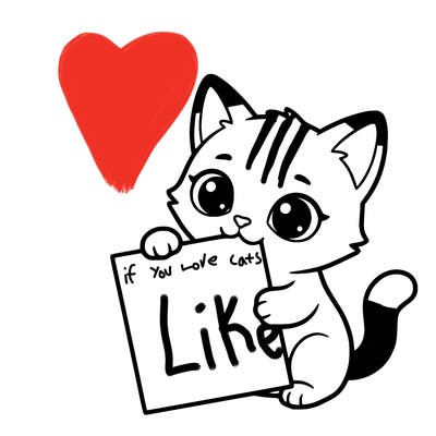 a small cat with a blank sheet of paper in its hand. the cat is sooooooo cute!