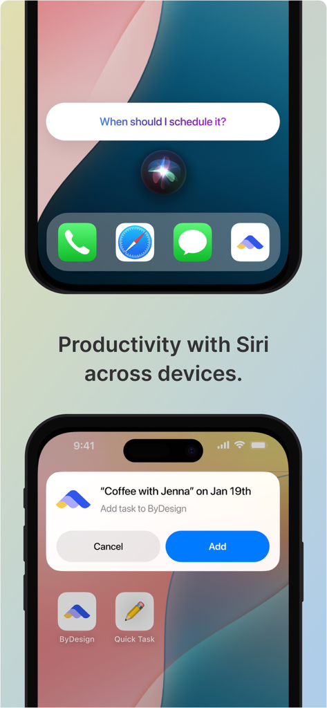 ByDesign: ToDo List & Calendar - Integración de la aplicación ByDesign con Siri para la programación de tareas controlada por voz en iPhone