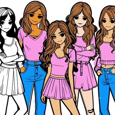 five realistic girls