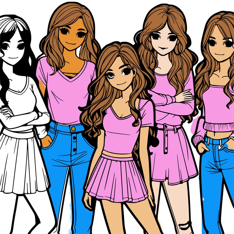 five realistic girls