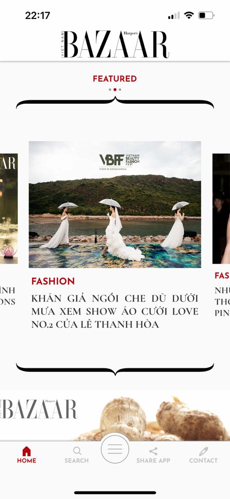 Harper's Bazaar VN - Featured fashion show in the Harpers Bazaar Vietnam mobile app