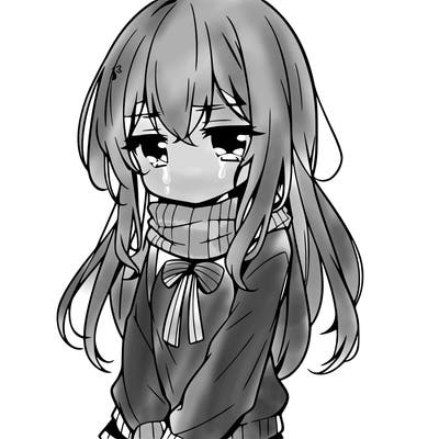 a depressed girl anime