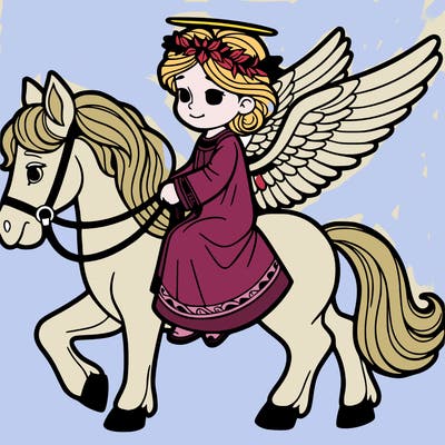angel with horse 4ealisti