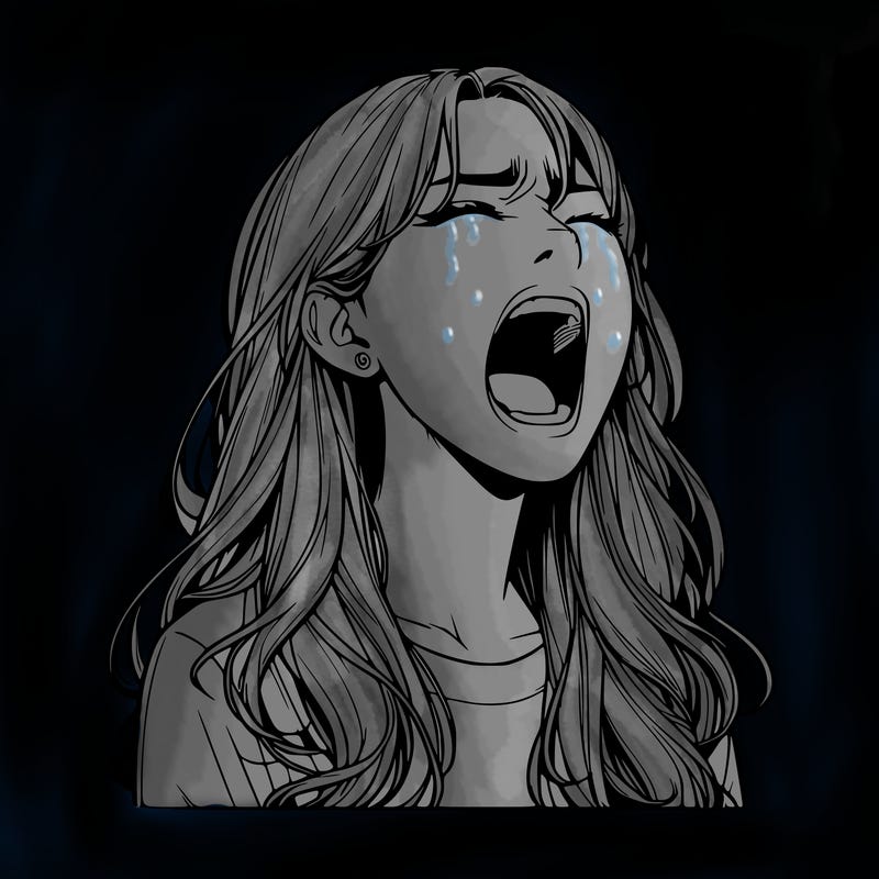 screaming realistic, girl