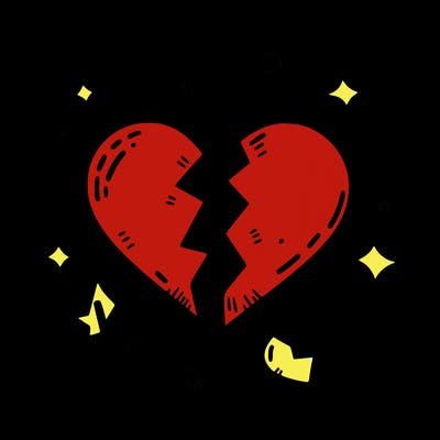 broken and sad heart