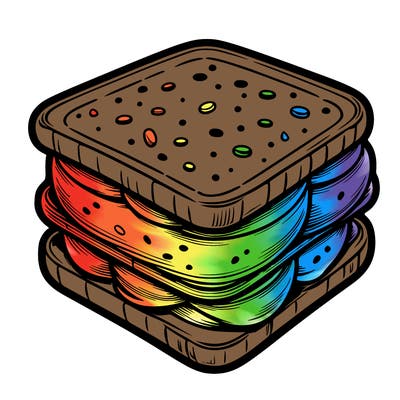 realistic ice cream sandwich