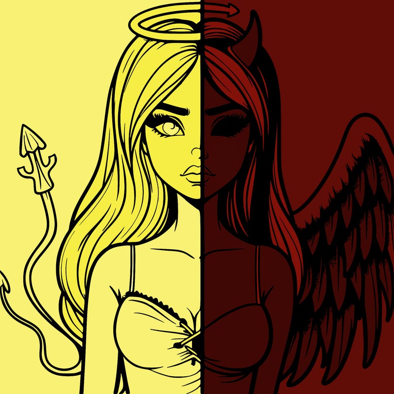 devil vs angel realistic girl