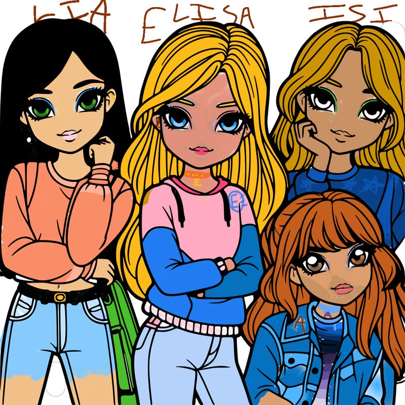 a group of girls teenagers